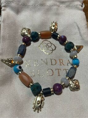 Kendra Scott Shiva Multi-Color Beaded Charm Bracelet